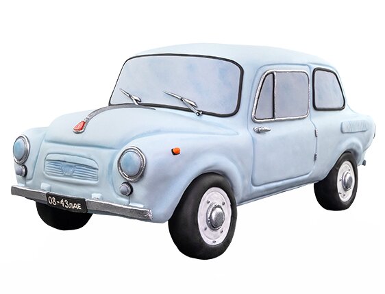 3D торт «Голубой ретро-кар»