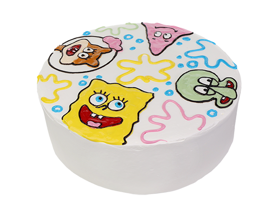 Бенто торт «Губка Боб»