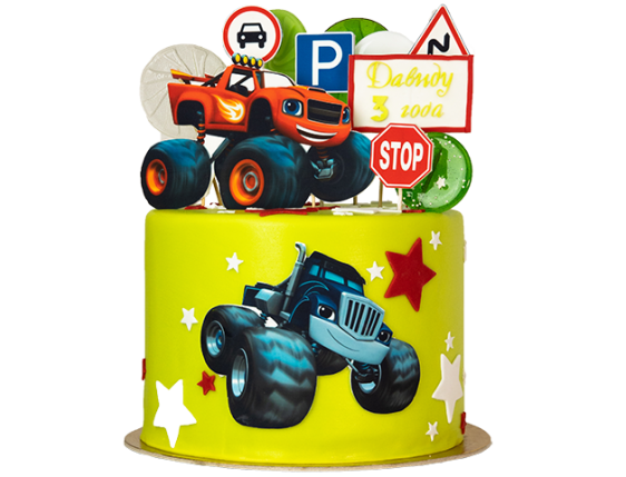Торт «Вспыш и чудо машинки»