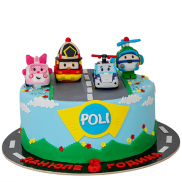 Торт «Робокар Поли» - 1 изображение