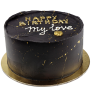 Торт «Мужской, черный с золотом» - 1 изображение