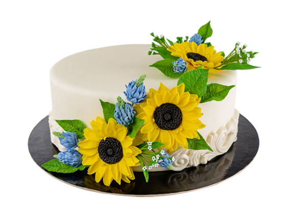Торт з подсолнухами