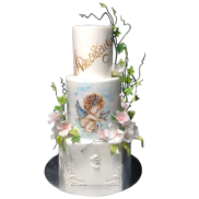 Торт трехъярусный «Ангелочек» - 1 изображение