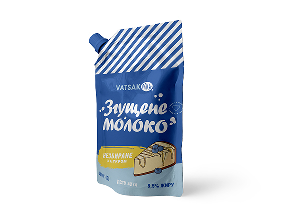 Молоко сгущенное цельное с сахаром дой-пак